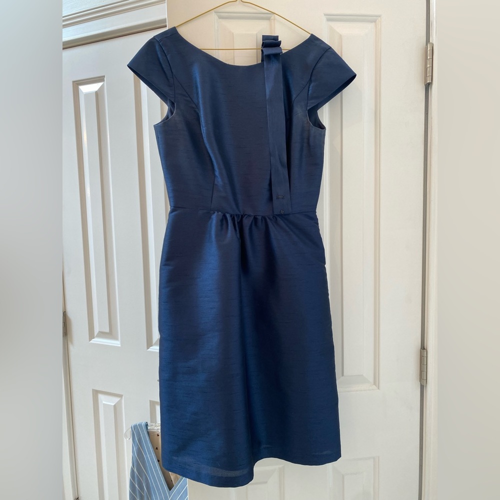 Alfred Sung Satin Navy Dress